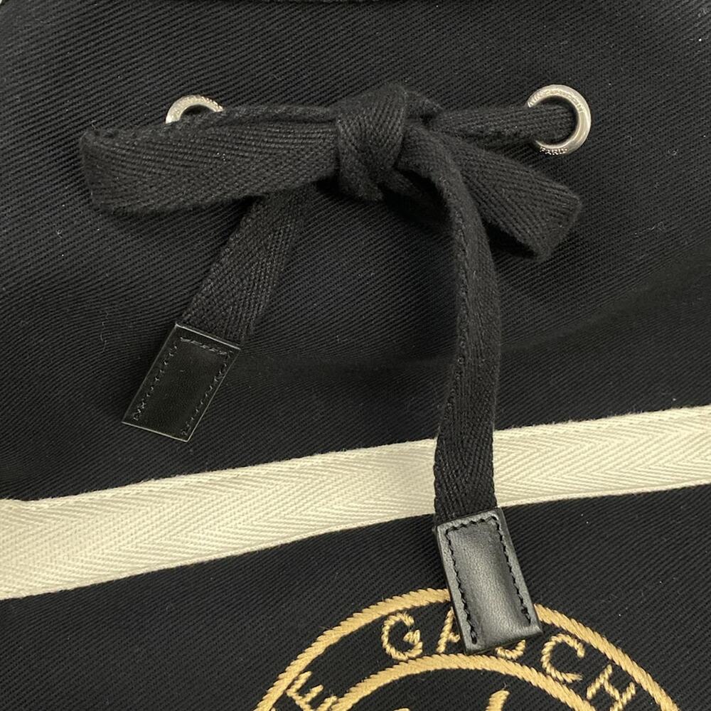 Saint Laurent PARIS Rive Gauche Sling Bag Backpack 734682 Black Gold Cream - Picture 12 of 15